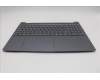 Lenovo 5CB1R09015 C-Cover with keyboard, UK English, Luna Grey, Backlight, UK