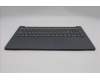 Lenovo 5CB1R27607 C-Cover with keyboard, Belgian, Luna Grey, Backlight, UK
