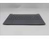 Lenovo 5CB1R35822 C-Cover with keyboard, UK English, Luna Grey, Non-Backlight, UK
