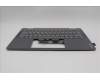 Lenovo 5CB1R61229 C-Cover with keyboard, German, Luna Grey, FingerPrint, Puresight Logo, UK
