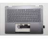 Lenovo 5CB1R61231 C-Cover with keyboard, Norwegian, Luna Grey, FingerPrint, Puresight Logo