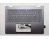 Lenovo 5CB1R61248 C-Cover with keyboard, French, Luna Grey, FingerPrint, Puresight Logo, US