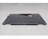 Lenovo 5CB1R61527 C-Cover with keyboard, Portuguese, Luna Grey, FingerPrint, Non-Puresight Logo, UK