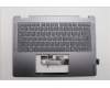 Lenovo 5CB1R61556 C-Cover with keyboard, Norwegian, Luna Grey, Non-FingerPrint, Non-Puresight Logo, UK
