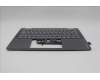 Lenovo 5CB1R61556 C-Cover with keyboard, Norwegian, Luna Grey, Non-FingerPrint, Non-Puresight Logo, UK