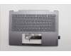 Lenovo 5CB1R61559 C-Cover with keyboard, Slovenian, Luna Grey, Non-FingerPrint, Non-Puresight Logo, UK