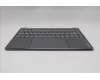 Lenovo 5CB1R61652 C-Cover with keyboard, Hungarian, Luna Grey, Puresight Logo, Screw, UK