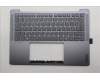 Lenovo 5CB1R68343 C-Cover with keyboard, French, Luna Grey, Non-Puresight Logo, US