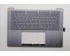 Lenovo 5CB1R68344 C-Cover with keyboard, German, Luna Grey, Non-Puresight Logo, UK