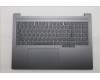 Lenovo 5CB1R91594 C-Cover with keyboard, Italian, Luna Grey, DIS, UK