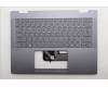 Lenovo 5CB1S02764 C-Cover with keyboard, Slovenian, Luna Grey, Backlight, Non-FingerPrint, UK