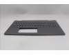 Lenovo 5CB1S05092 C-Cover with keyboard, Hungarian, Luna Grey, Backlight, FingerPrint, UK