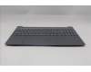 Lenovo 5CB1S05784 C-Cover with keyboard, Switzerland, Luna Grey, Backlight, FingerPrint, UK