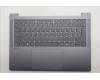 Lenovo 5CB1S11857 C-Cover with keyboard, Czech Slovakian, Luna Grey, Backlight, UK