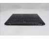 Lenovo 5CB1S24082 C-Cover with keyboard, Belgian, Eclipse Black, White Backlight, Anodizing Sandblasting, UK