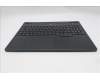 Lenovo 5CB1S24091 C-Cover with keyboard, German, Eclipse Black, White Backlight, Anodizing Sandblasting, UK