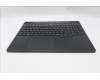 Lenovo 5CB1S76676 C-Cover with keyboard, UK English, Eclipse Black, White Backlight, Painting, UK