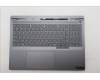 Lenovo 5CB1S82731 C-Cover with keyboard, US English Euro, Luna Grey, Non-FingerPrint, US