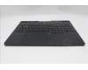 Lenovo 5CB1S87261 C-Cover with keyboard, Ukraine, Eclipse Black, White Backlight, US