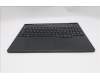 Lenovo 5CB1S89925 C-Cover with keyboard, Spanish, Eclipse Black, White Backlight, Anodizing Sandblasting, UK