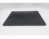 Lenovo 5CB1S89930 C-Cover with keyboard, UK English, Eclipse Black, White Backlight, Anodizing Sandblasting, UK