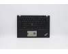 Lenovo 5M10Z41255 C-Cover with keyboard, Bulgarian, Black, Backlight, UK