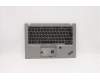 Lenovo 5M10Z41566 C-Abdeckung mit Tastatur, Bulgarisch, silber, Hintergrundbeleuchtung, Fingerabdruckleser