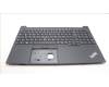 Lenovo 5M11C43565 C-Cover with keyboard, German, Black, Backlight, UK