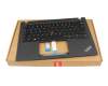 5M11H25905 original Lenovo keyboard incl. topcase DE (german) black/black with backlight and mouse-stick