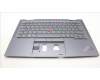 Lenovo 5M11H62323 C-Cover with keyboard, Slovenian, Grey, Backlight, Fingerprint, UK