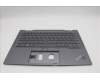 Lenovo 5M11H62367 C-Cover with keyboard, Arabic, Grey, Backlight, FingerPrint, WWAN, US