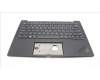 Lenovo 5M11H62618 C-Cover with keyboard, US English Euro, Black, Backlight, Fingerprint, US