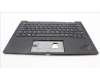 Lenovo 5M11H62763 C-Cover with keyboard, Danish, Black, Backlight, WWAN, Fingerprint, UK