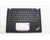Lenovo 5M11H94526 C-Cover with keyboard, Italian, Black, Backlight, WWAN, UK