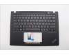 Lenovo 5M11L59470 C-Cover with keyboard, US English Euro, Black, Backlight, WWAN, US