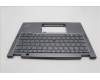 Lenovo 5M11L64308 C-Cover with keyboard, Belgian, Grey, Backlight, UK