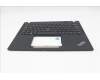 Lenovo 5M11L85938 C-Cover with keyboard, German, Black, Backlight, UK