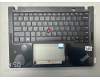 Lenovo 5M11L86150 C-Cover with keyboard, US English Euro, Black, Backlight, WWAN, US