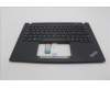 Lenovo 5M11L92910 C-Cover with keyboard, Spanish, Black, Backlight, UK