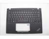 Lenovo 5M11N89518 C-Cover with keyboard, Danish, Black, Backlight, WWAN, UK