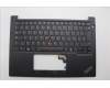 Lenovo 5M11N94167 C-Cover with keyboard, Belgian, Black, Backlight, UK