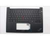 Lenovo 5M11N94202 C-Cover with keyboard, Norwegian, Black, Backlight, UK