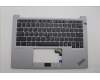 Lenovo 5M11N96239 C-Cover with keyboard, US English Euro, Arctic Grey, Backlight, US