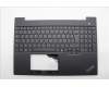 Lenovo 5M11N96529 C-Cover with keyboard, Belgian, Black, UK