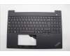 Lenovo 5M11N96631 C-Cover with keyboard, Belgian, Black, Backlight, UK