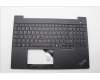 Lenovo 5M11N99134 C-Cover with keyboard, German, Black, Backlight, UK