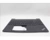 Lenovo 5M11N99134 C-Cover with keyboard, German, Black, Backlight, UK
