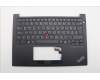 Lenovo 5M11P00035 C-Cover with keyboard, Icelandic, Black, UK