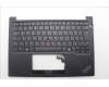 Lenovo 5M11P32355 C-Cover with keyboard, German, Black, Backlight, UK