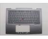 Lenovo 5M11P35009 C-Cover with keyboard, Greek, Luna Grey, Fingerprint, WLAN, US